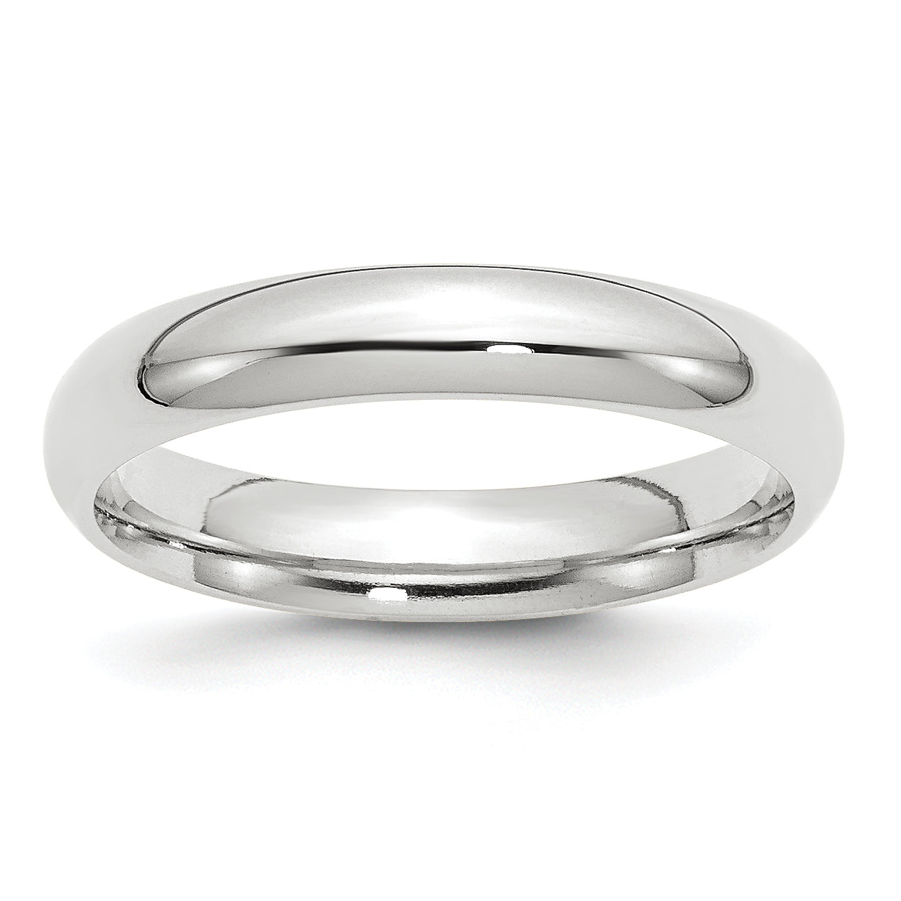 14k White Gold 4mm Standard Weight Comfort Fit Wedding Band