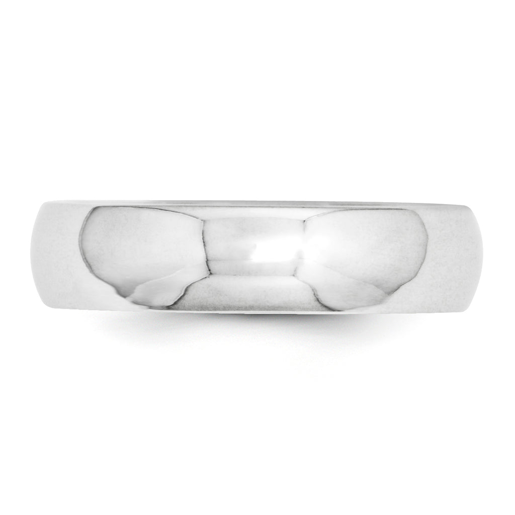 5.0mm 10K White Gold Standard Comfort Fit Wedding Band - Sophia Jewelers