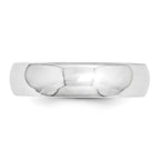 5.0mm 10K White Gold Standard Comfort Fit Wedding Band - Sophia Jewelers