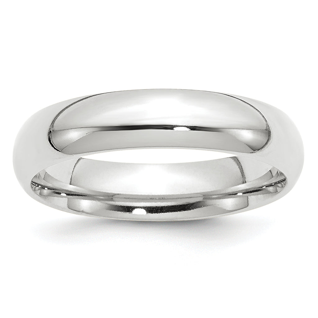 14k White Gold 5mm Standard Weight Comfort Fit Wedding Band