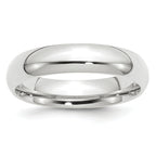 14k White Gold 5mm Standard Weight Comfort Fit Wedding Band
