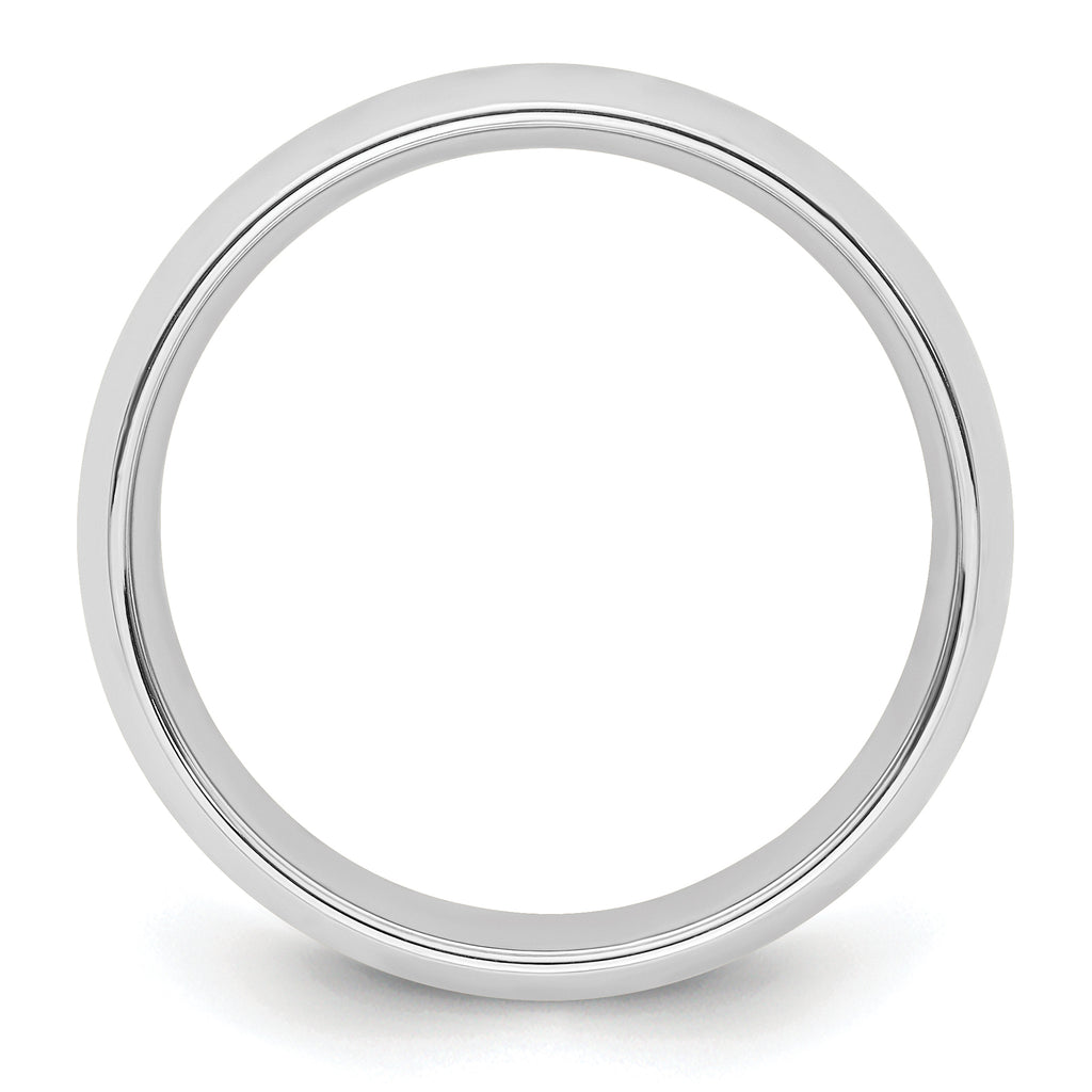 14k White Gold 6mm Standard Weight Comfort Fit Wedding Band Size 14