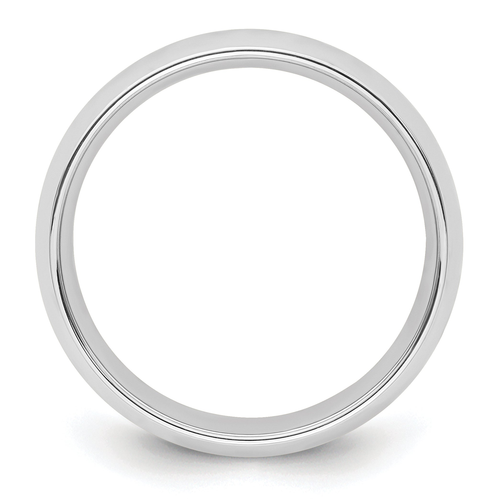 14k White Gold 6mm Standard Weight Comfort Fit Wedding Band Size 14