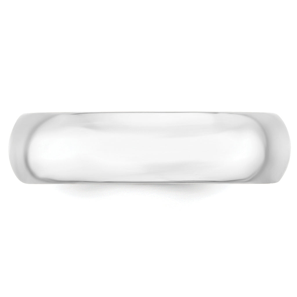 6.0mm 10K White Gold Standard Comfort Fit Wedding Band - Sophia Jewelers
