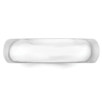 14k White Gold 6mm Standard Weight Comfort Fit Wedding Band Size 14