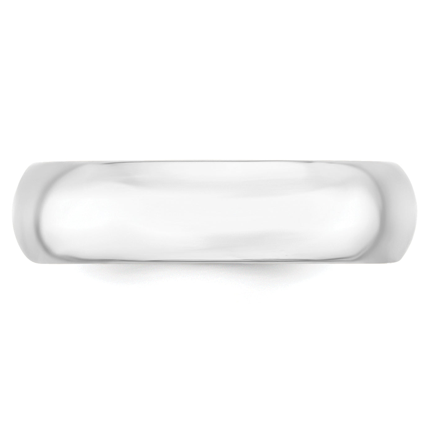 14k White Gold 6mm Standard Weight Comfort Fit Wedding Band Size 14