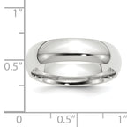 6.0mm 10K White Gold Standard Comfort Fit Wedding Band - Sophia Jewelers