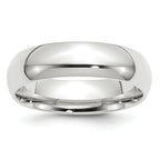 6.0mm 10K White Gold Standard Comfort Fit Wedding Band - Sophia Jewelers