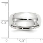 7.0mm 10K White Gold Standard Comfort Fit Wedding Band - Sophia Jewelers
