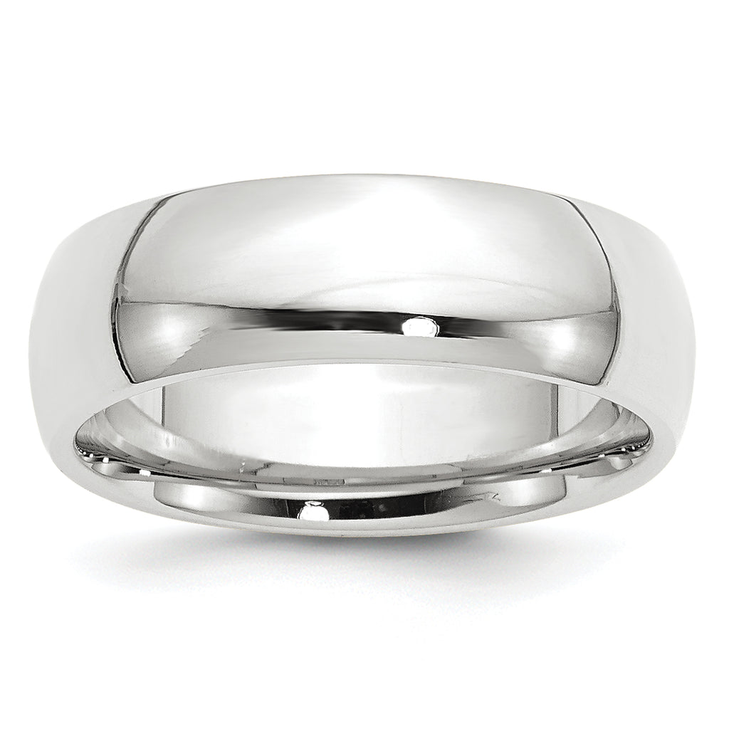 7.0mm 10K White Gold Standard Comfort Fit Wedding Band - Sophia Jewelers