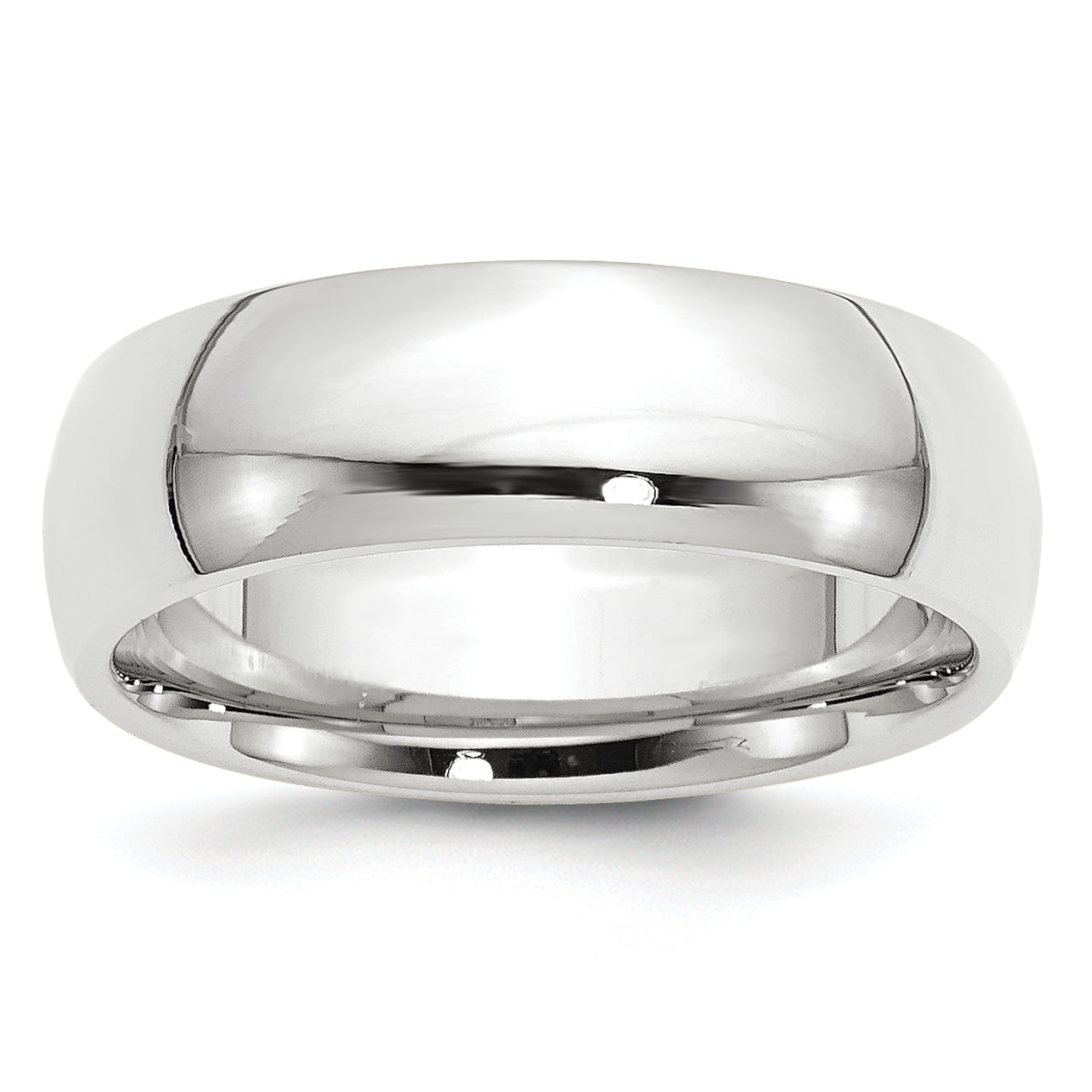 7.0mm 10K White Gold Standard Comfort Fit Wedding Band - Sophia Jewelers