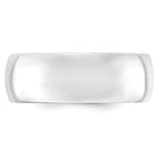 8.0mm 10K White Gold Standard Comfort Fit Wedding Band - Sophia Jewelers