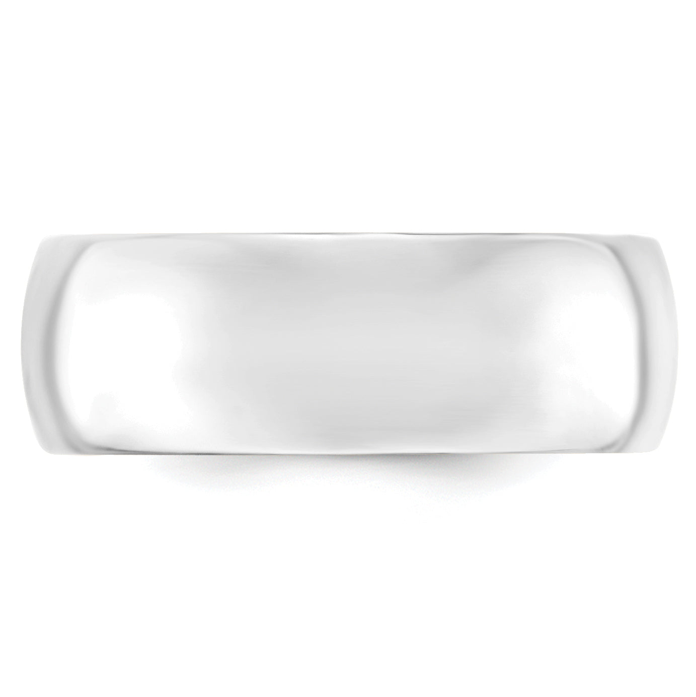 14k White Gold 8mm Standard Weight Comfort Fit Wedding Band