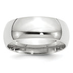 8.0mm 10K White Gold Standard Comfort Fit Wedding Band - Sophia Jewelers