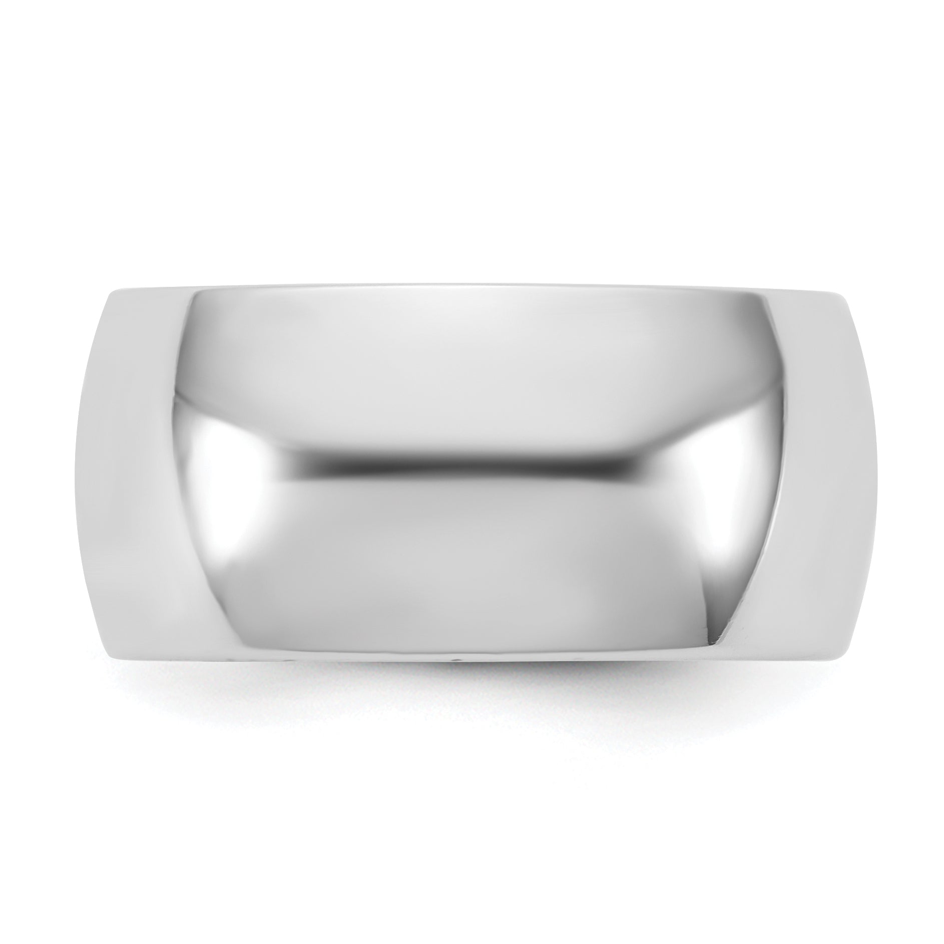 10.0mm 10K White Gold Standard Comfort Fit Wedding Band Secondary image