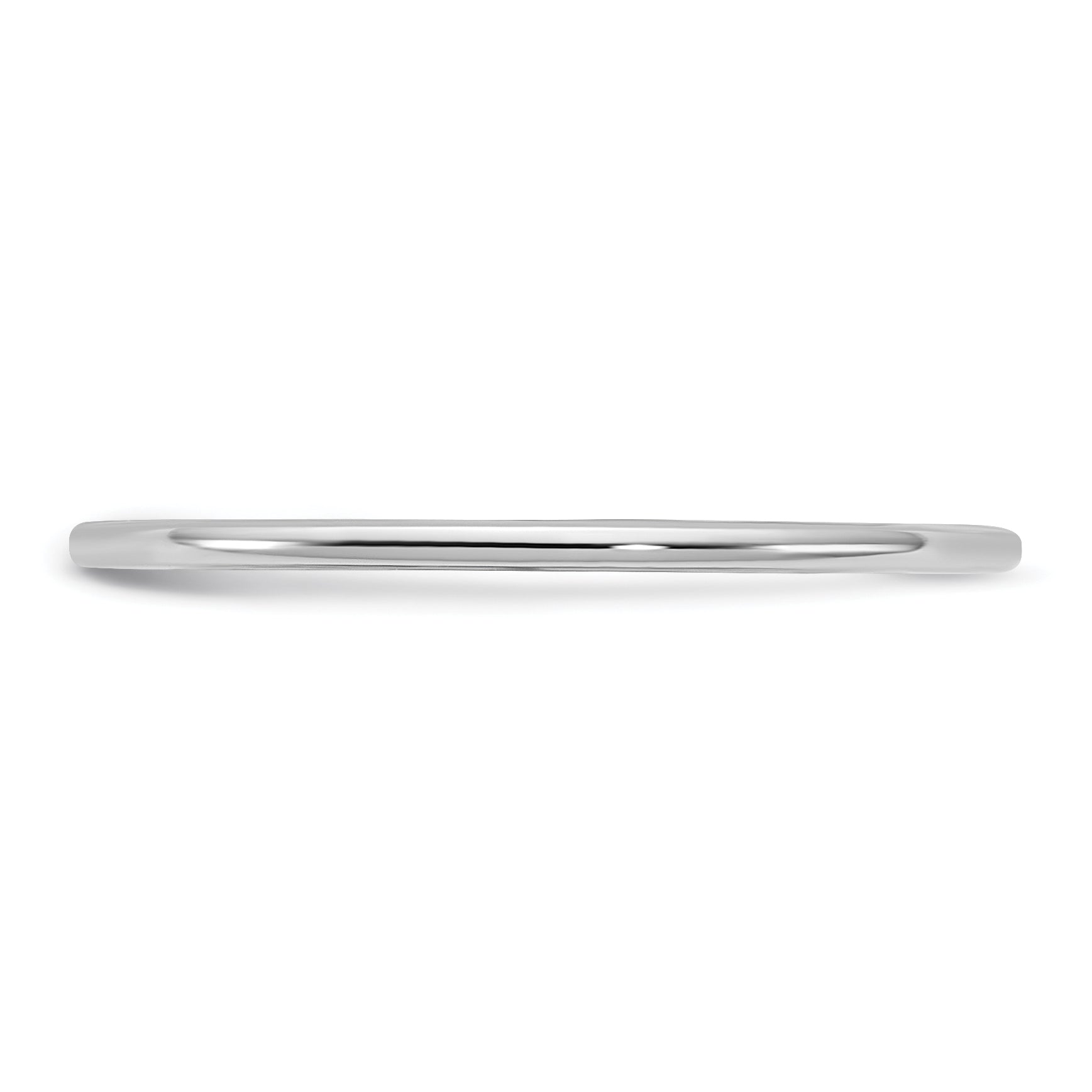 1.0mm 10K White Gold Lightweight Comfort Fit Wedding Band Secondary image