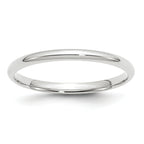 2.0mm 10K White Gold Lightweight Comfort Fit Wedding Band - Sophia Jewelers