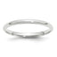 2.0mm 10K White Gold Lightweight Comfort Fit Wedding Band - Sophia Jewelers