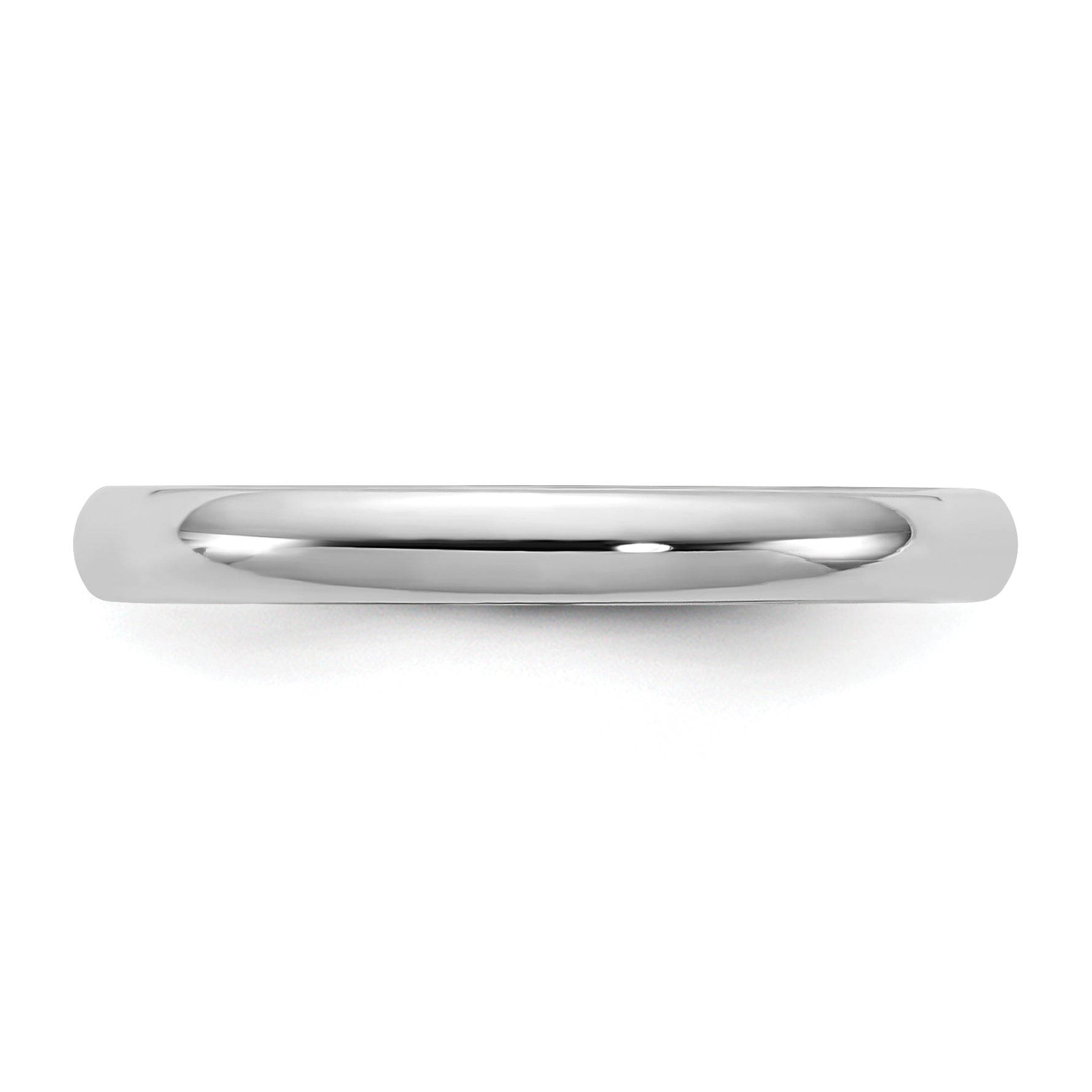2.5mm 10K White Gold Lightweight Comfort Fit Wedding Band Secondary image