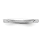 2.5mm 10K White Gold Lightweight Comfort Fit Wedding Band - Sophia Jewelers