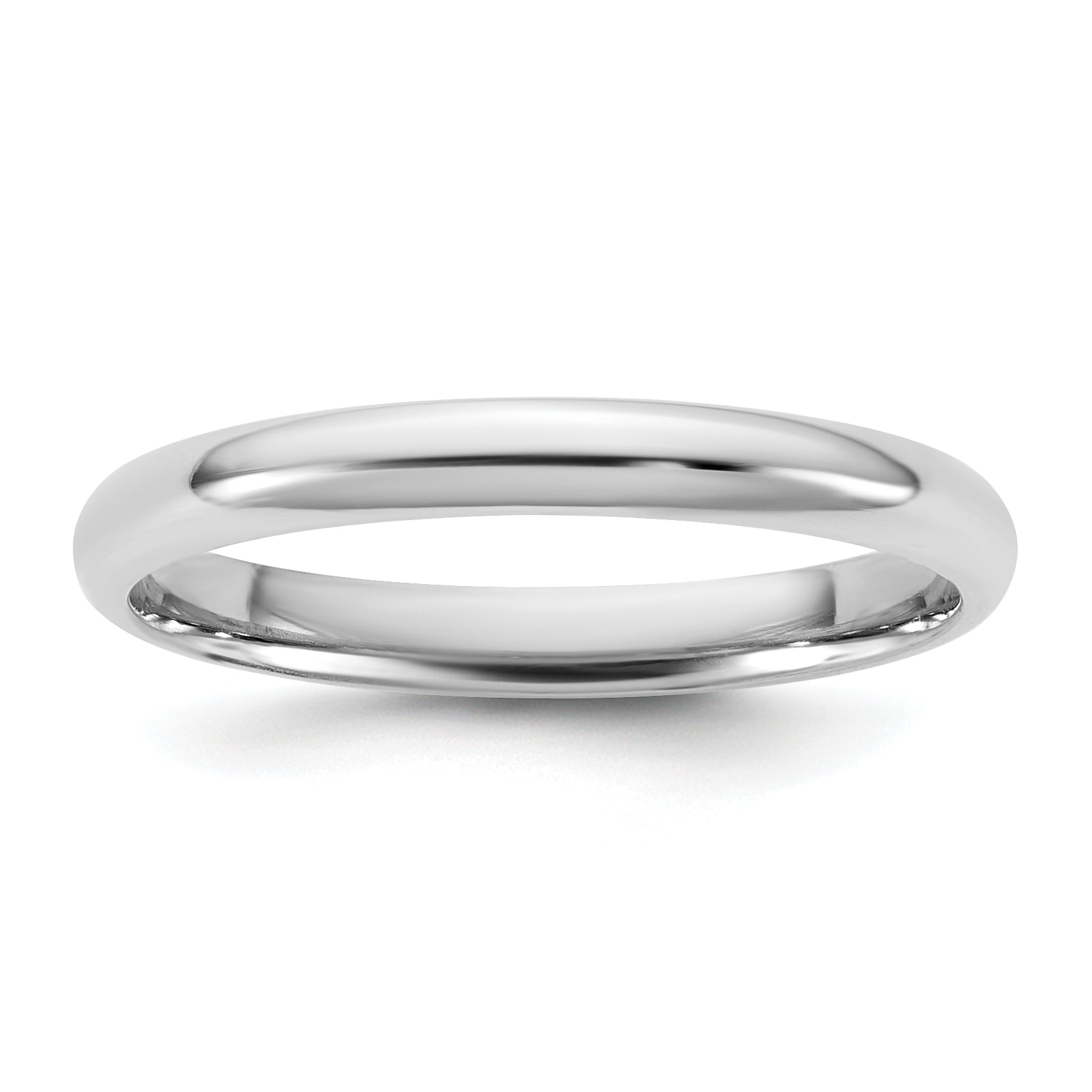 2.5mm 10K White Gold Lightweight Comfort Fit Wedding Band - Sophia Jewelers