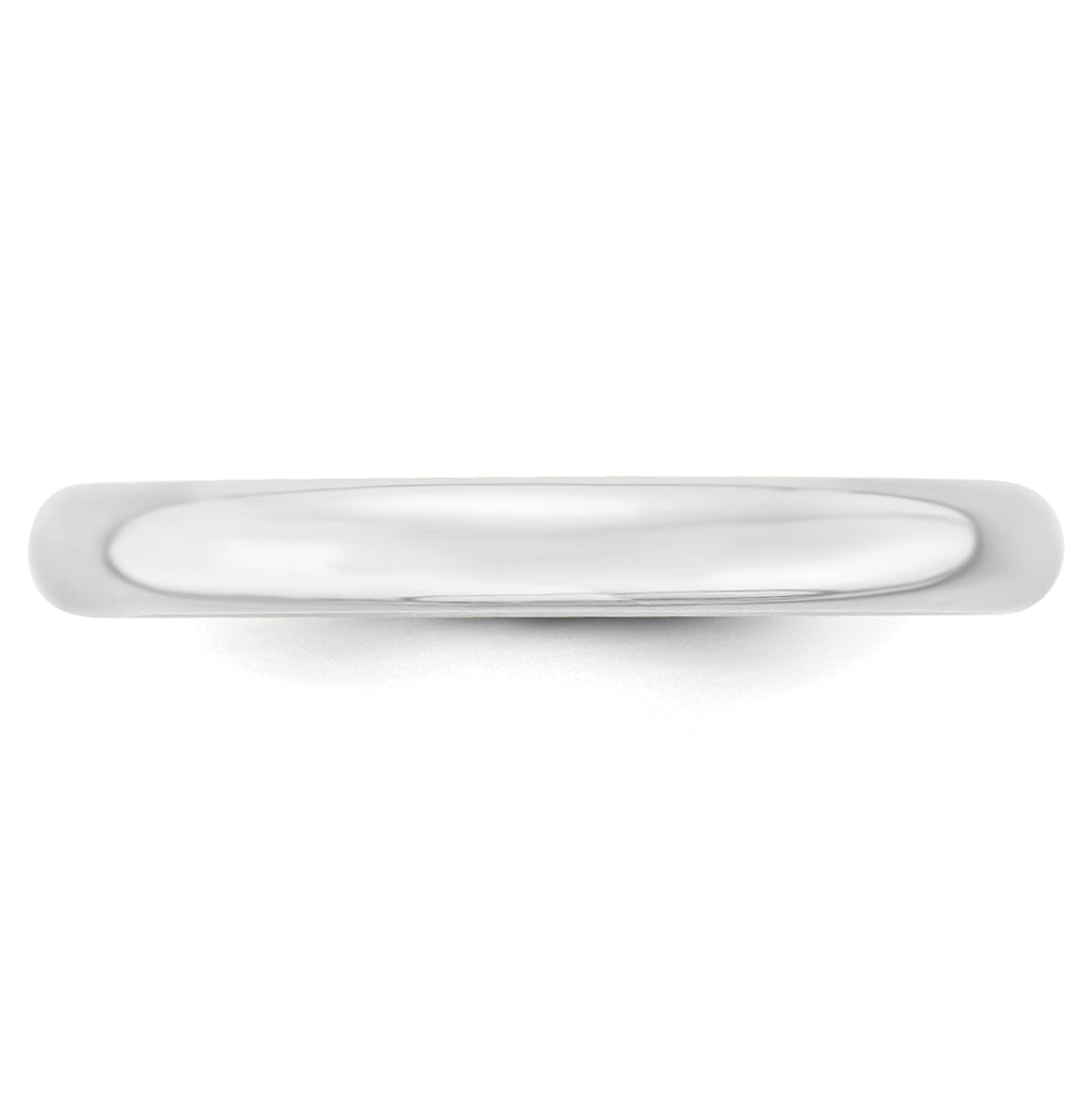 3.0mm 10K White Gold Lightweight Comfort Fit Wedding Band - Sophia Jewelers