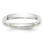 14k White Gold 3mm Lightweight Comfort Fit Wedding Band