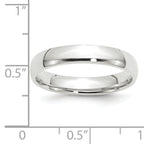 14k White Gold 4mm Lightweight Comfort Fit Wedding Band