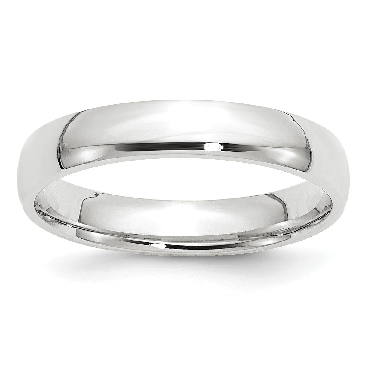 14k White Gold 4mm Lightweight Comfort Fit Wedding Band Main image