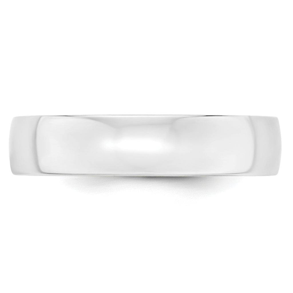 14k White Gold 5mm Lightweight Comfort Fit Wedding Band