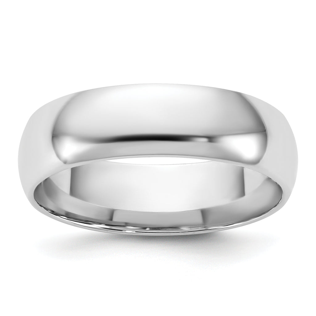 5.5mm 10K White Gold Lightweight Comfort Fit Wedding Band - Sophia Jewelers