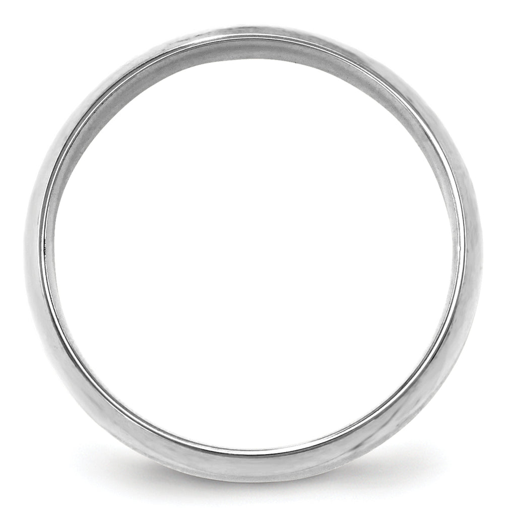 14k White Gold 6mm Lightweight Comfort Fit Wedding Band