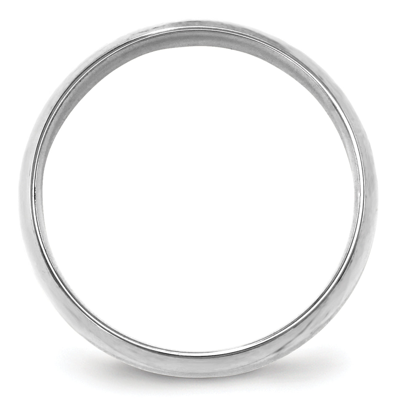 14k White Gold 6mm Lightweight Comfort Fit Wedding Band