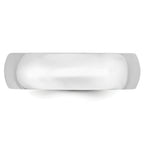 6.0mm 10K White Gold Lightweight Comfort Fit Wedding Band - Sophia Jewelers