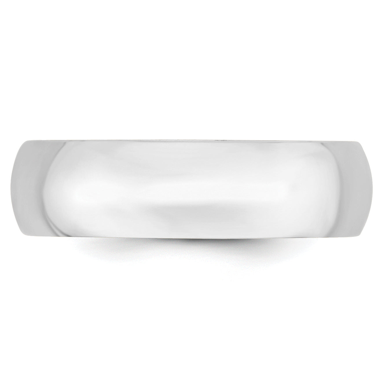 6.0mm 10K White Gold Lightweight Comfort Fit Wedding Band - Sophia Jewelers