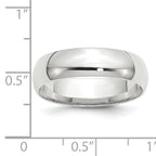6.0mm 10K White Gold Lightweight Comfort Fit Wedding Band - Sophia Jewelers