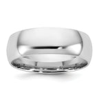 6.5mm 10K White Gold Lightweight Comfort Fit Wedding Band - Sophia Jewelers
