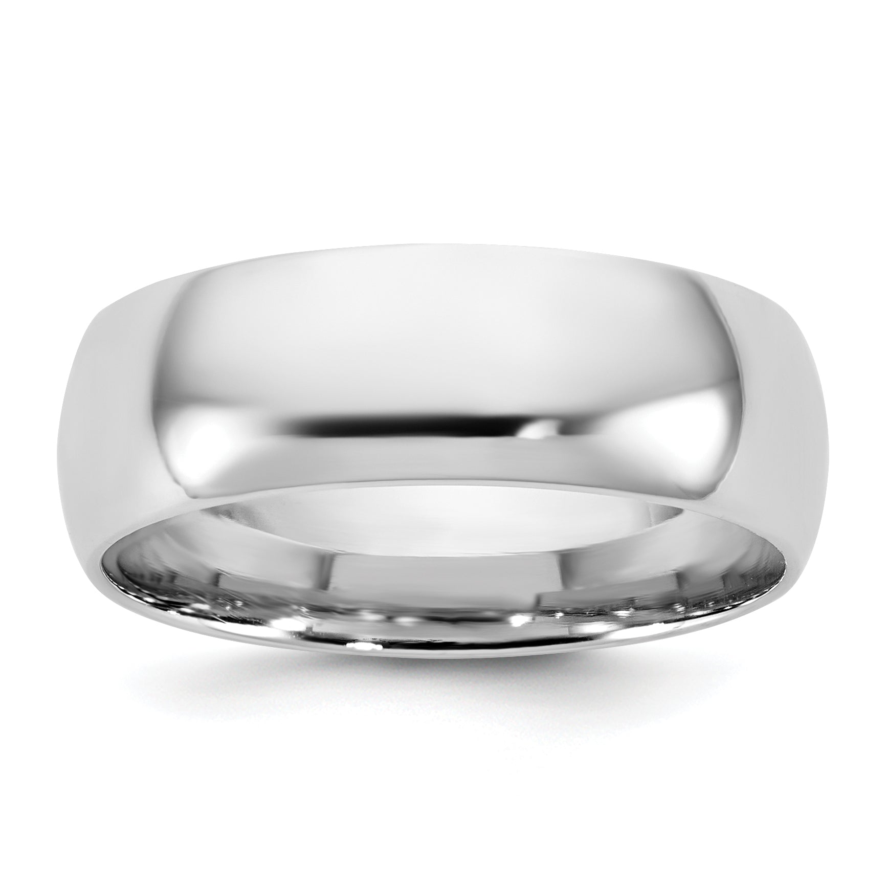 6.5mm 10K White Gold Lightweight Comfort Fit Wedding Band - Sophia Jewelers