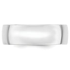 7.0mm 10K White Gold Lightweight Comfort Fit Wedding Band - Sophia Jewelers