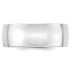 14k White Gold 8mm Lightweight Comfort Fit Wedding Band