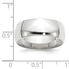 8.0mm 10K White Gold Lightweight Comfort Fit Wedding Band - Sophia Jewelers