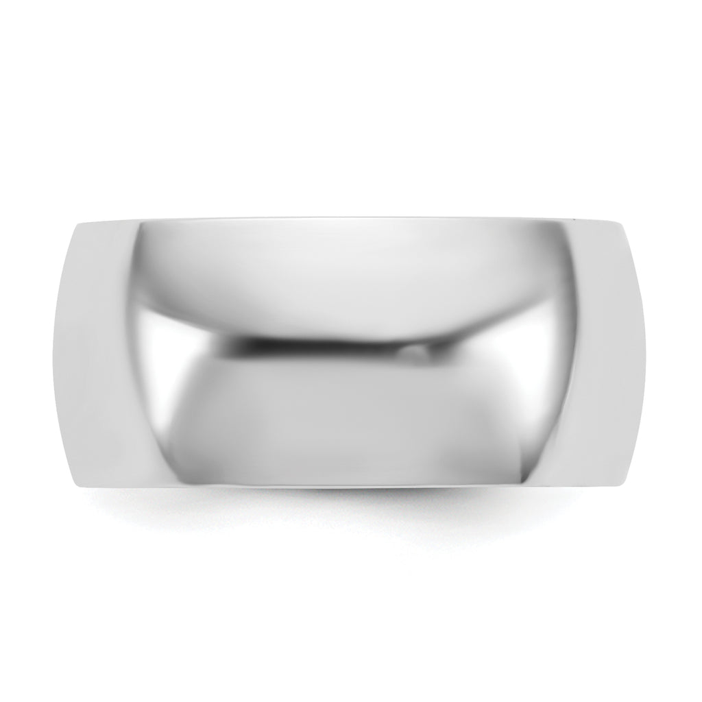 9.0mm 10K White Gold Lightweight Comfort Fit Wedding Band - Sophia Jewelers
