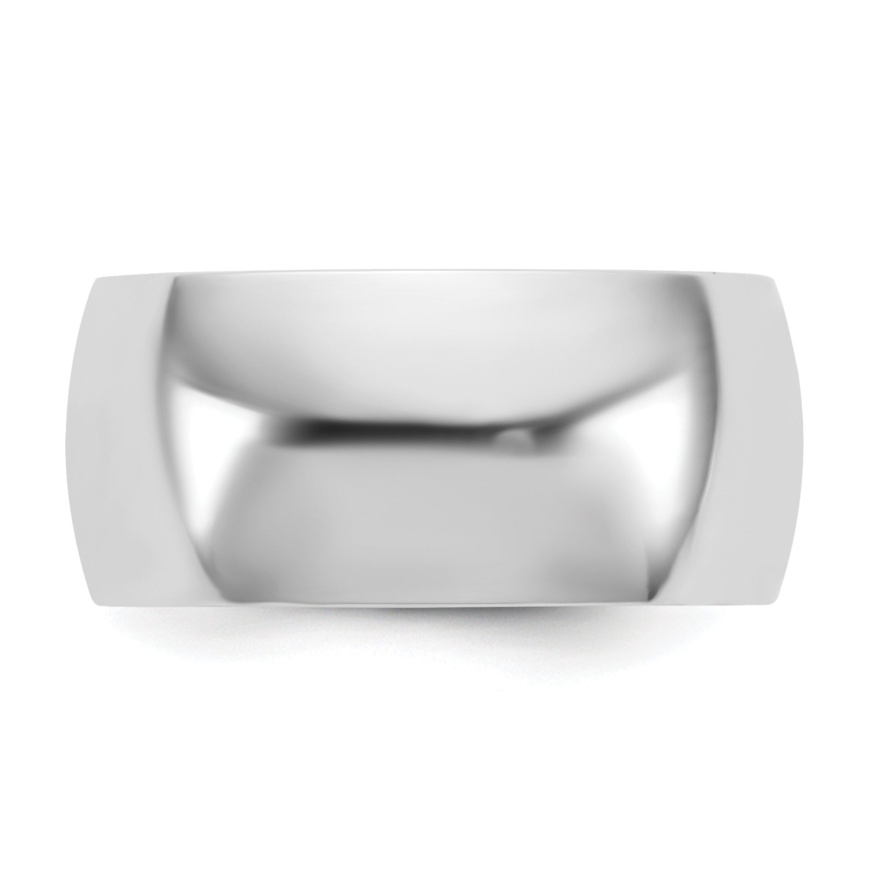 9.0mm 10K White Gold Lightweight Comfort Fit Wedding Band - Sophia Jewelers