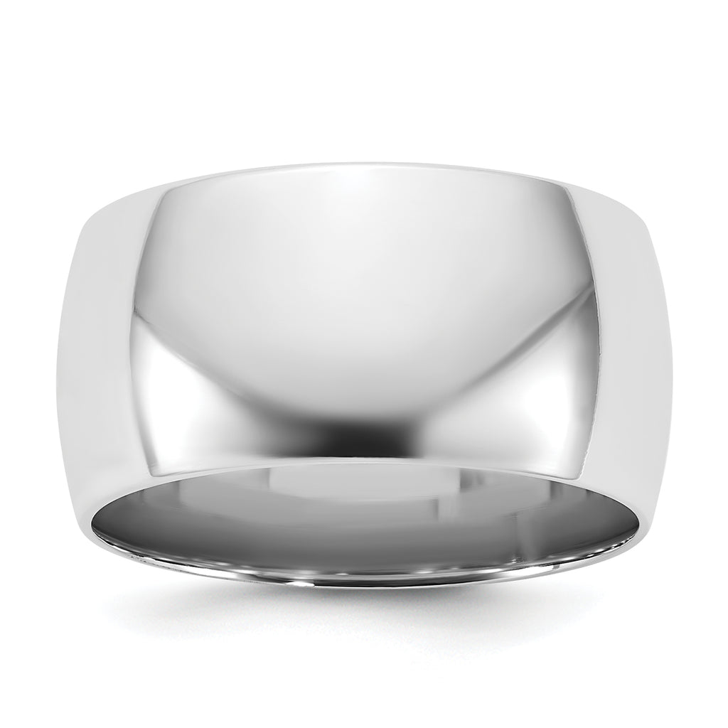 10.0mm 10K White Gold Lightweight Comfort Fit Wedding Band - Sophia Jewelers