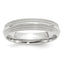 5.0mm 10K White Gold Double Milgrain Comfort Fit Wedding Band - Sophia Jewelers