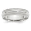 6.0mm 10K White Gold Double Milgrain Comfort Fit Wedding Band - Sophia Jewelers