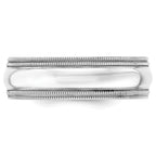 14k White Gold 7mm Double Milgrain Comfort Fit Wedding Band