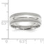 14k White Gold 7mm Double Milgrain Comfort Fit Wedding Band