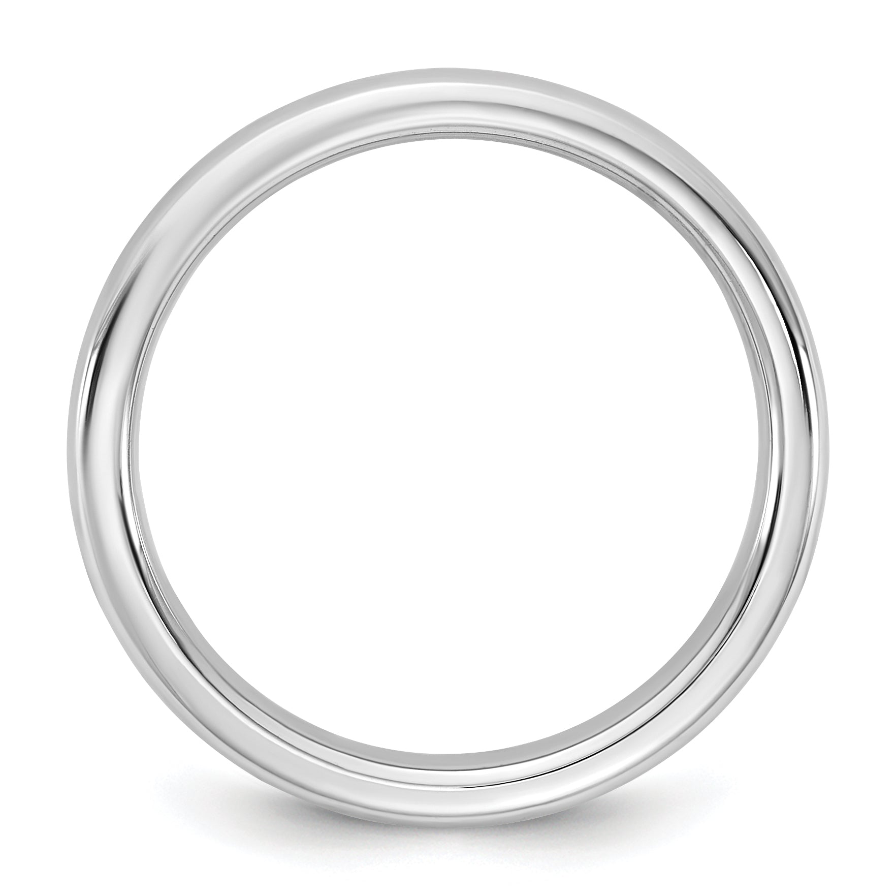 14K White Gold Domed Comfort-Fit Wedding Band 5mm Secondary image