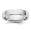 14K White Gold Domed Comfort-Fit Wedding Band 5mm